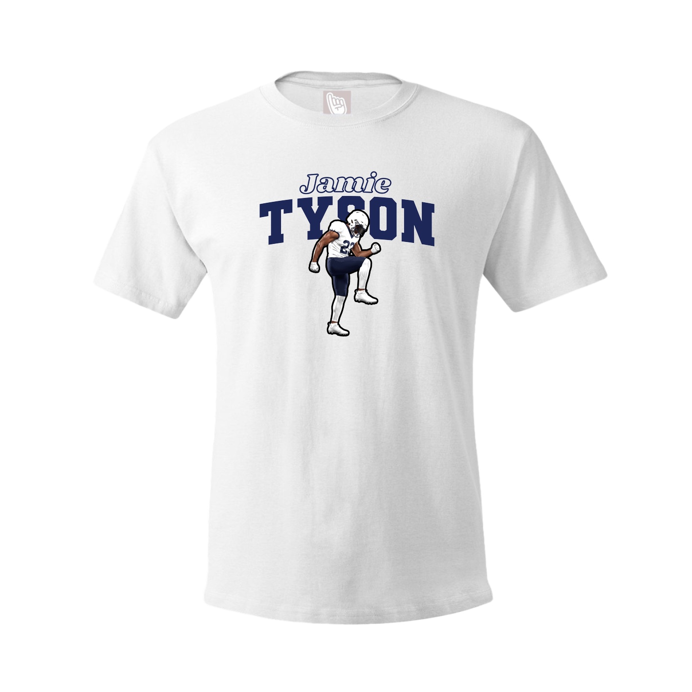 Youth Tee — Name Arch in White
