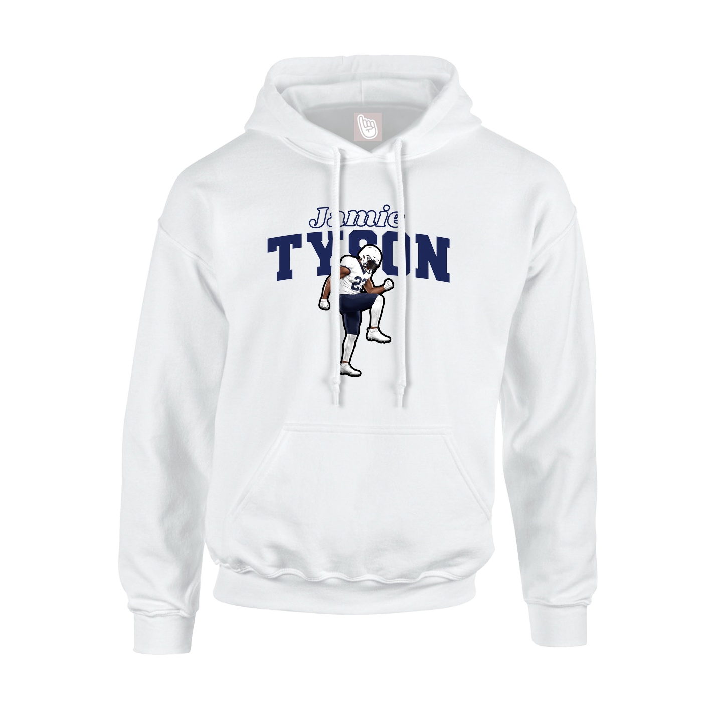Hoodie — Name Arch in White