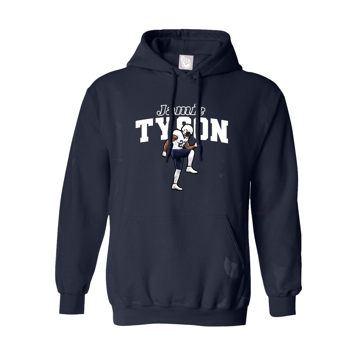 Youth Hoodie — Name Arch in Navy