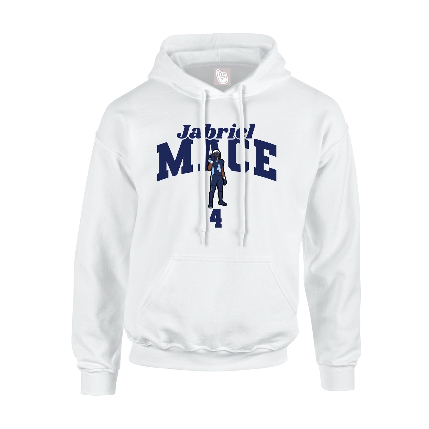 Hoodie — Signature Arch in White