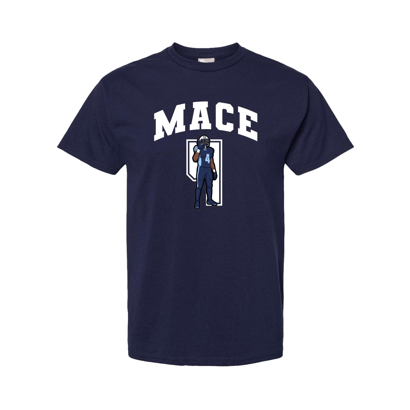 Youth Tee — Number in Navy