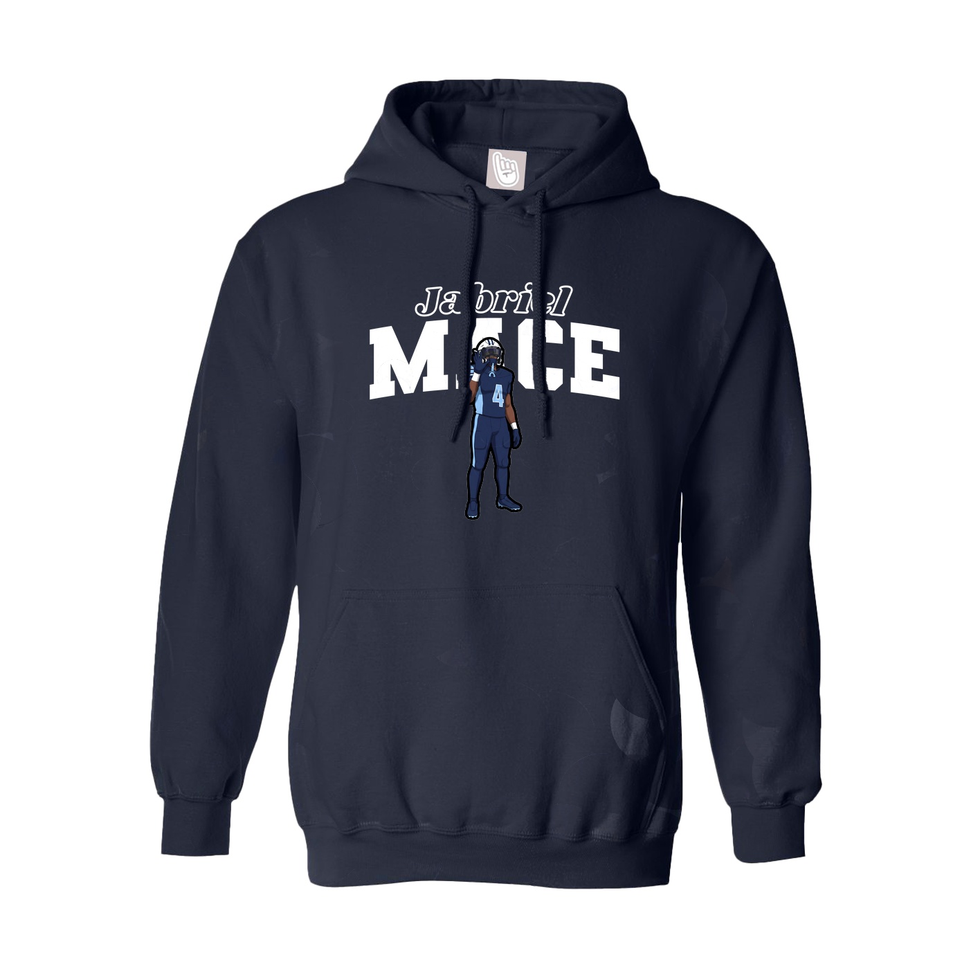 Youth Hoodie — Name Arch in Navy