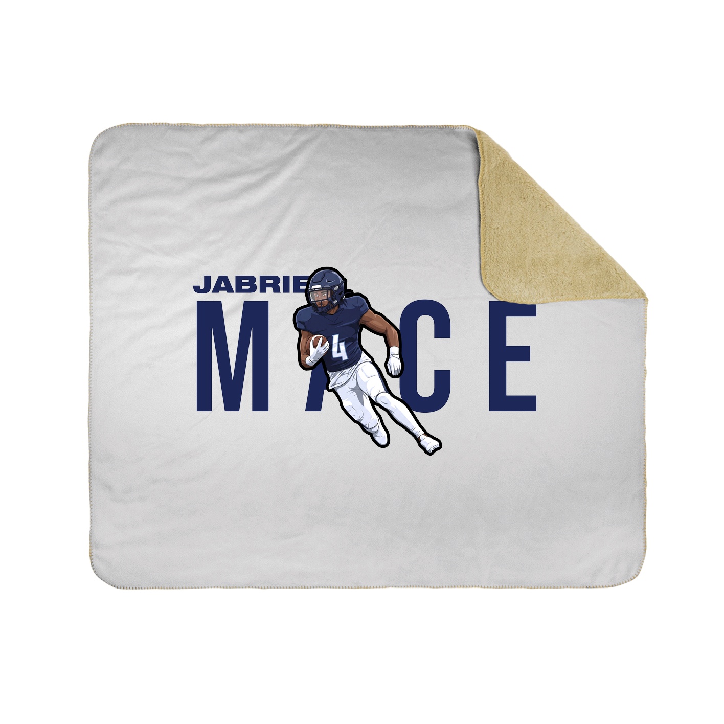 Throw Blanket — Player Name in White