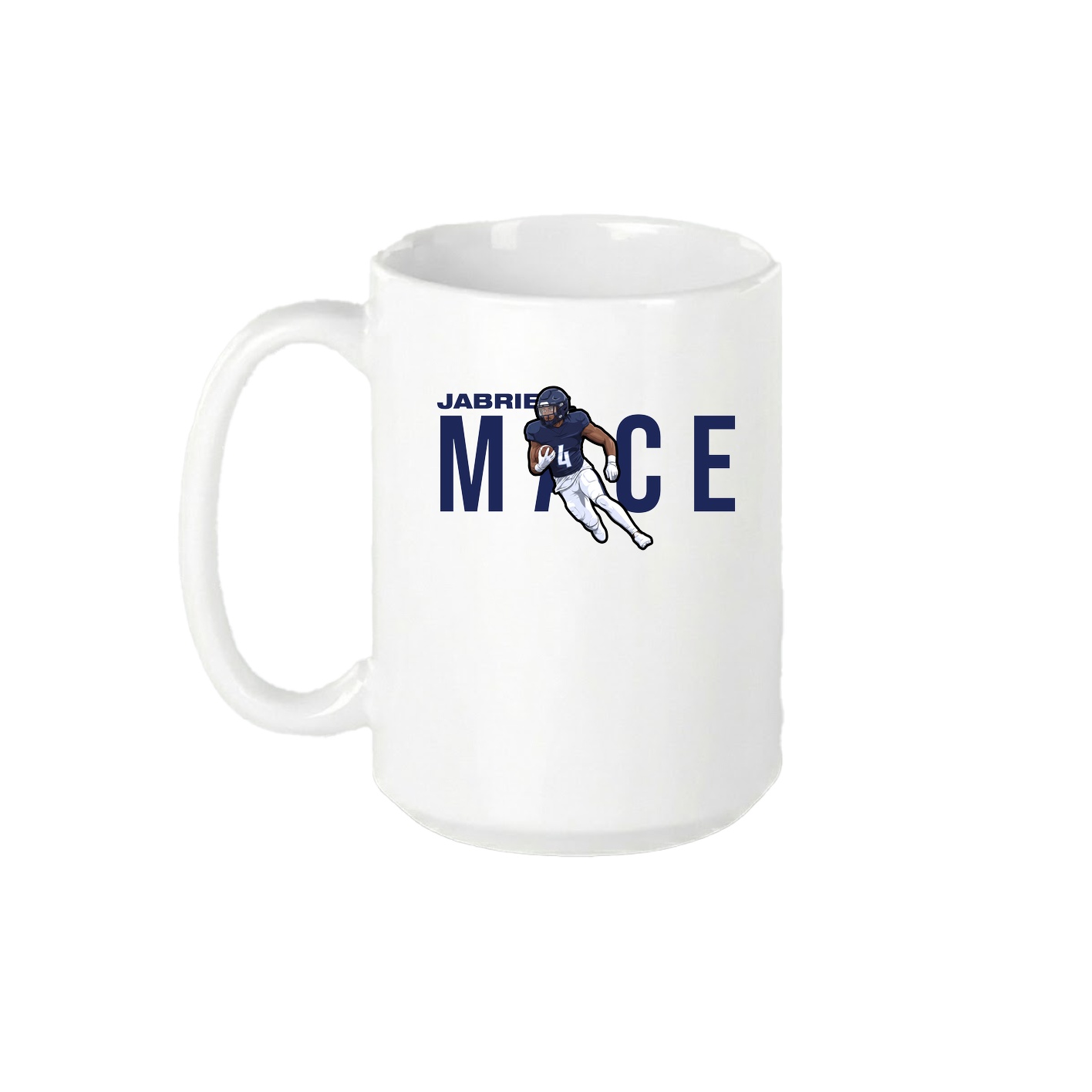 15oz Coffee Mug — Player Name in White