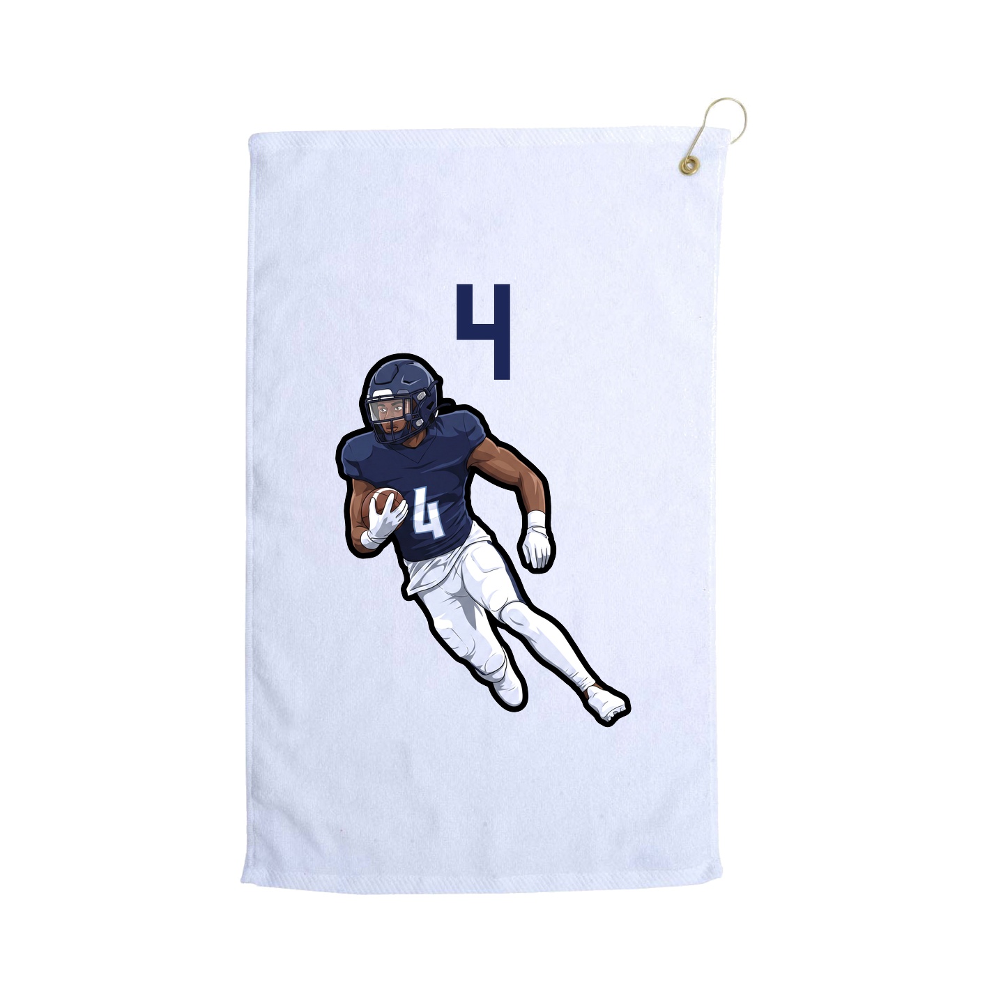 Golf Towel — Number Top in White
