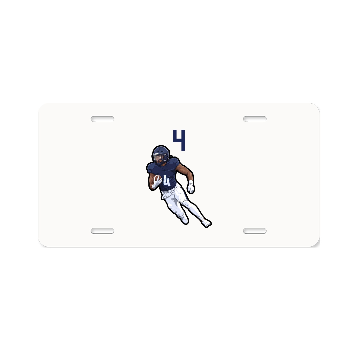 License Plate — Number Top in Classic