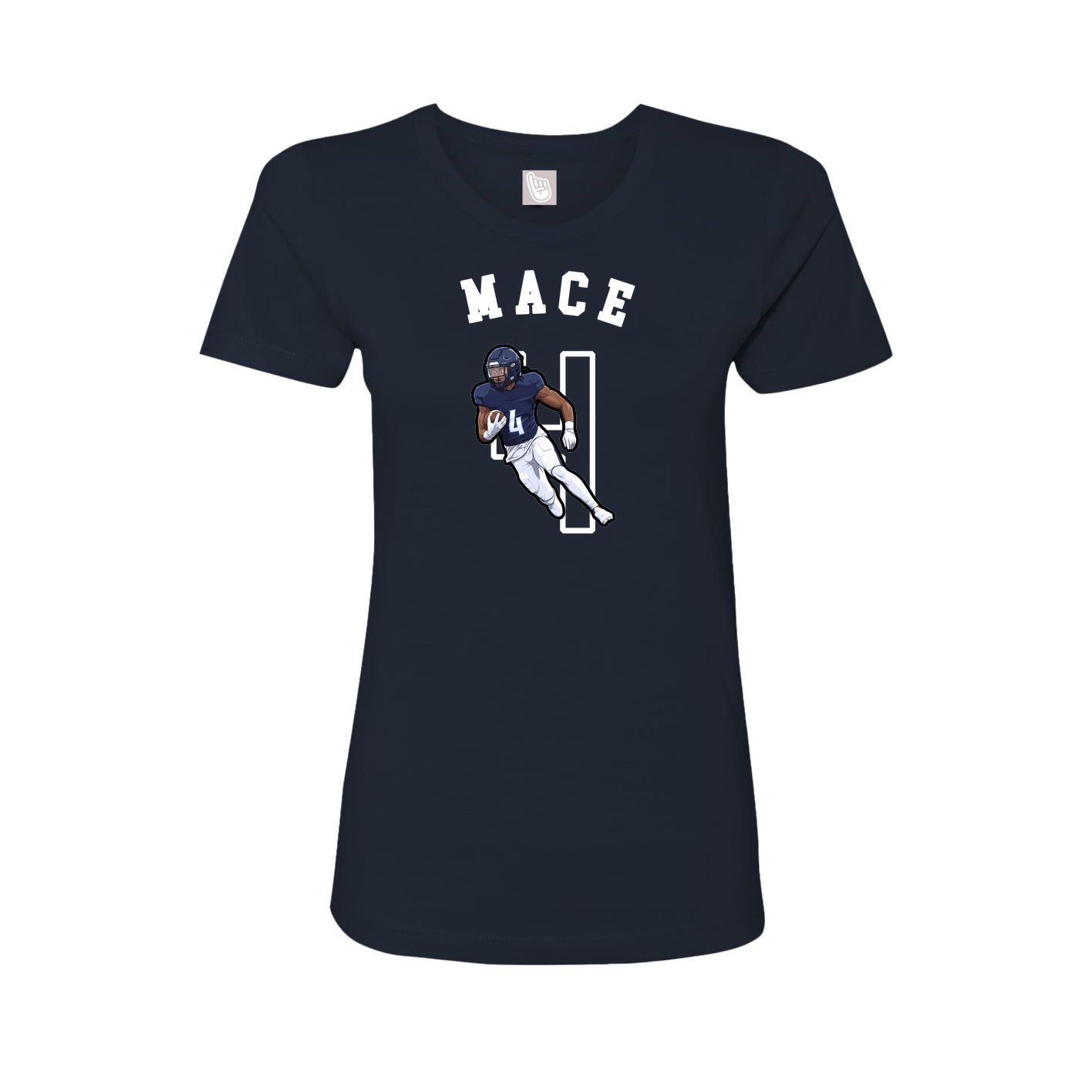 Fitted Women's Tee — Shirsey Arch in Navy