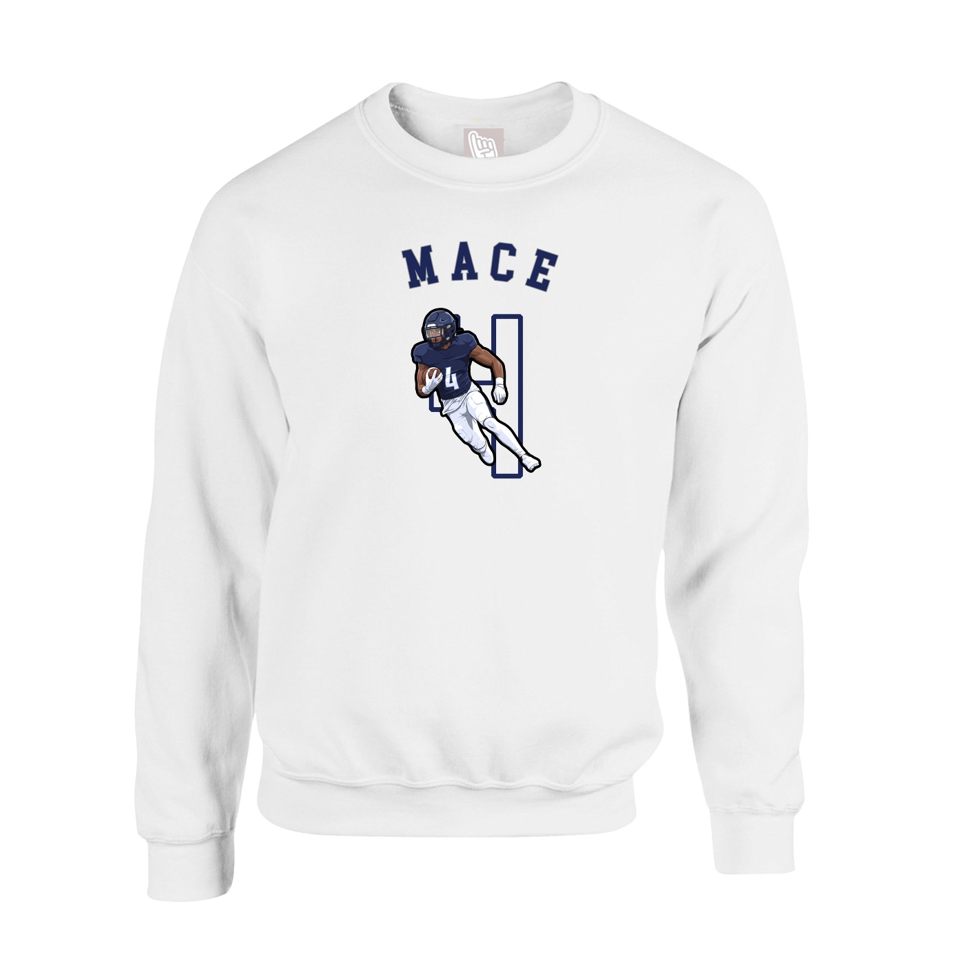 Fleece Crew — Shirsey Arch in White