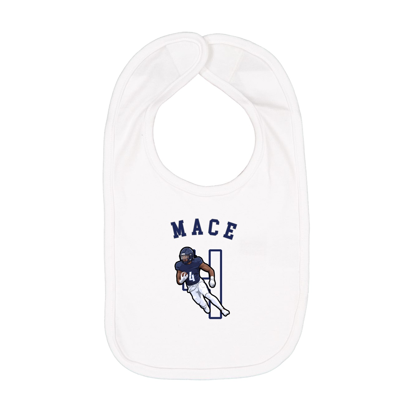 Infant Bib — Shirsey Arch in White