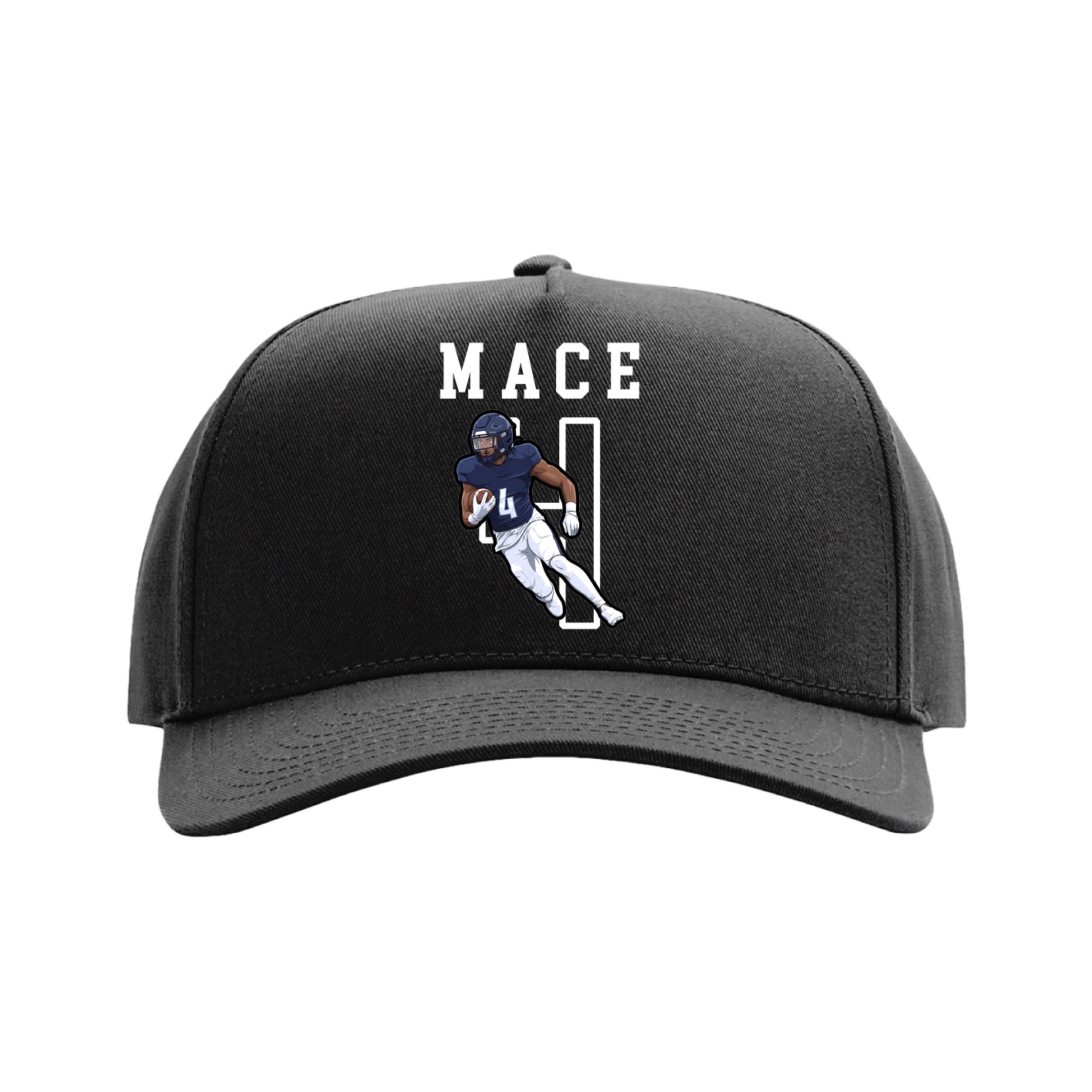 Full Fabric Five-Panel Champ Cap — Shirsey in Black