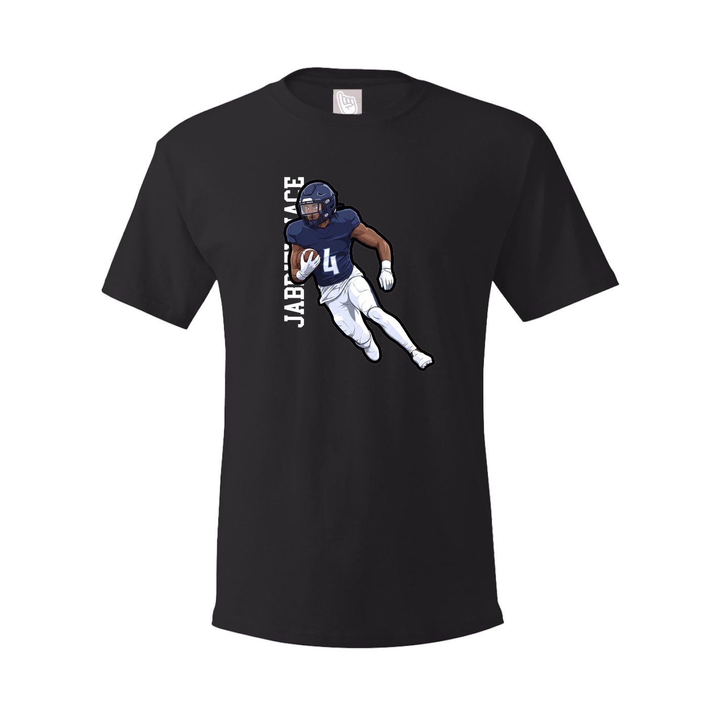 Youth Tee — Name Vertical in Black