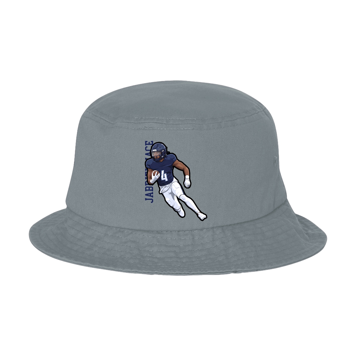 Bucket Cap — Name Vertical in Grey