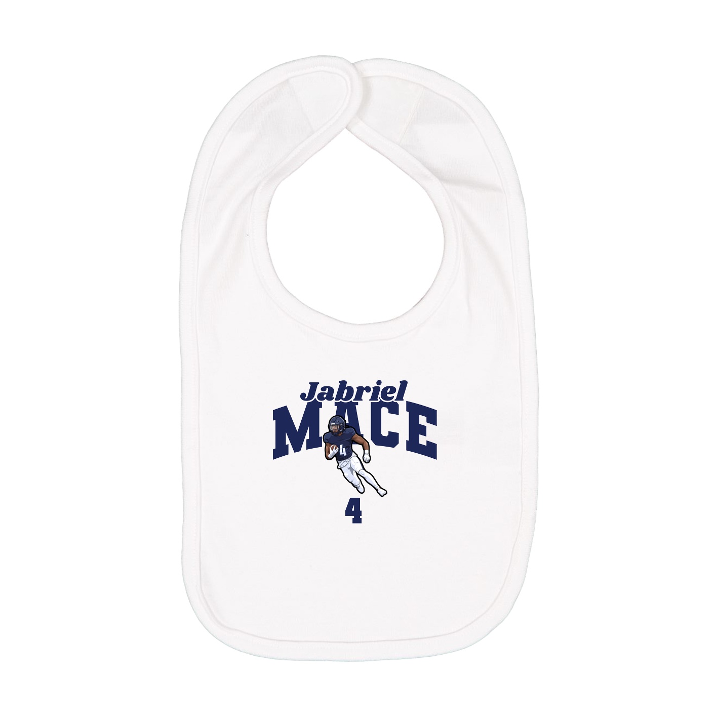 Infant Bib — Signature Arch in White