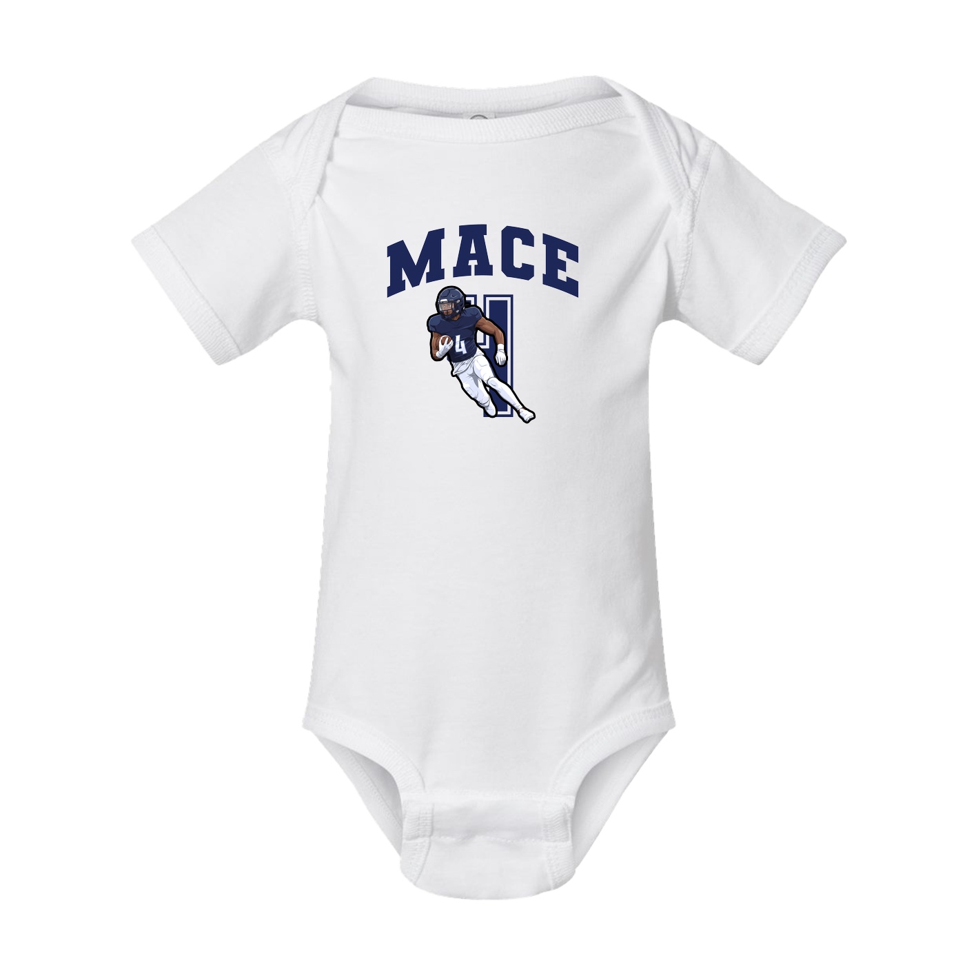 Baby Onesie — Number in White