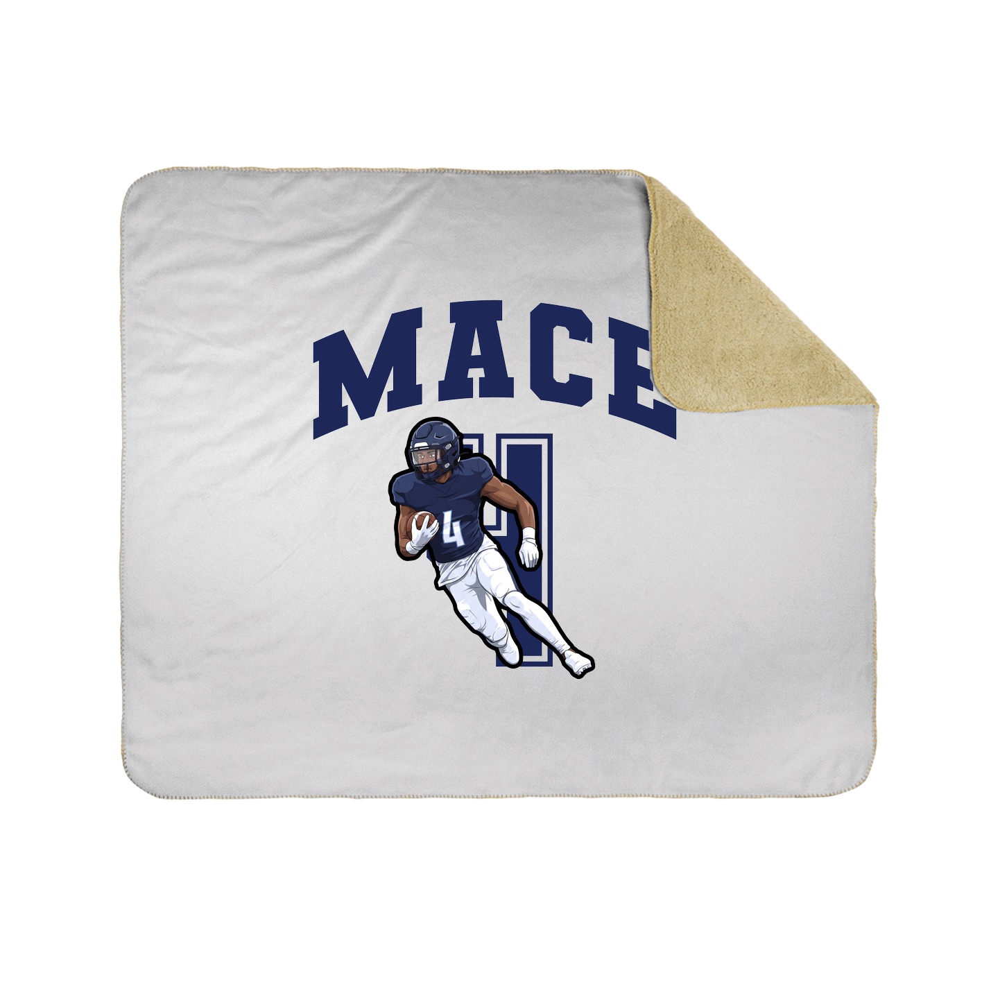 Throw Blanket — Number in White