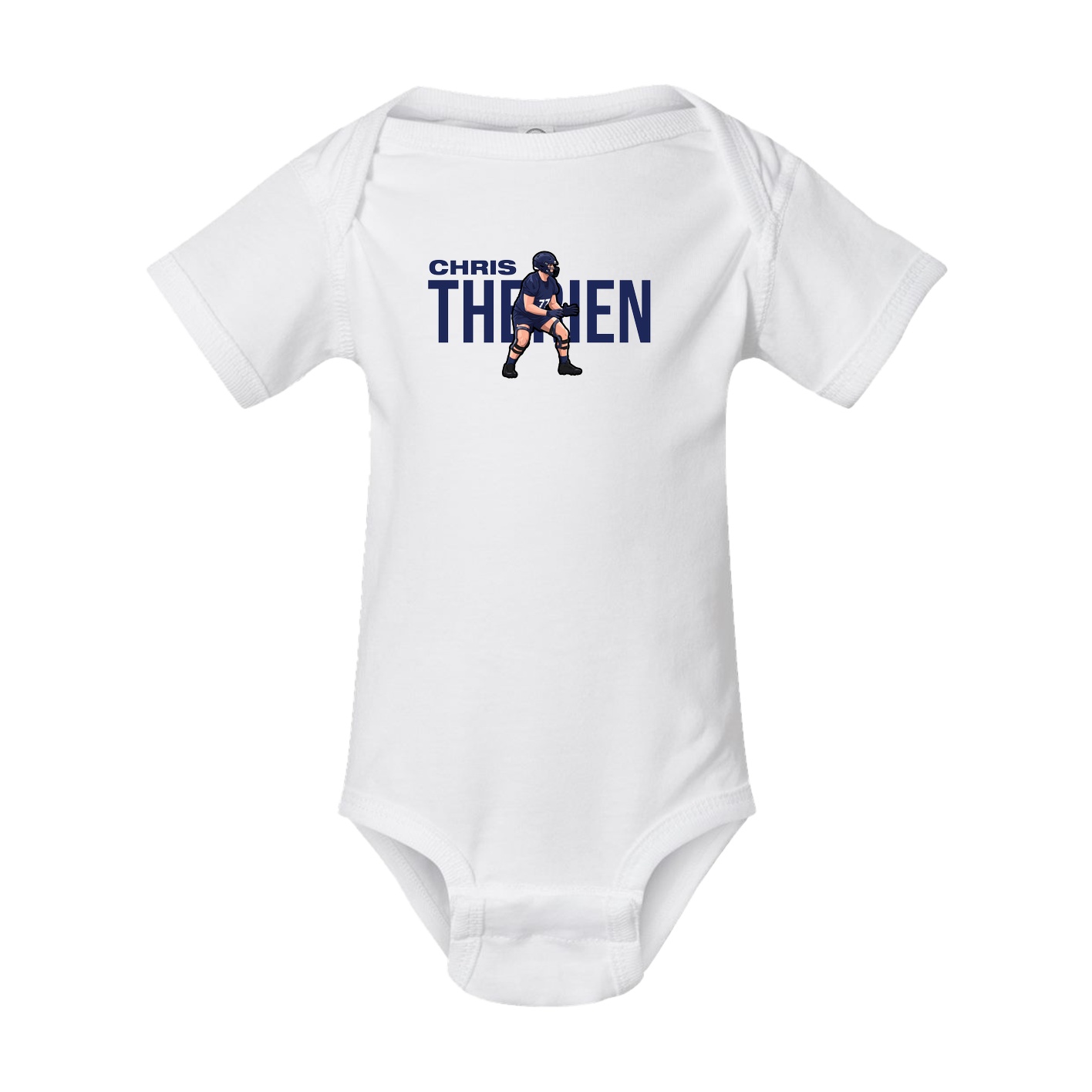 Baby Onesie — Player Name in White