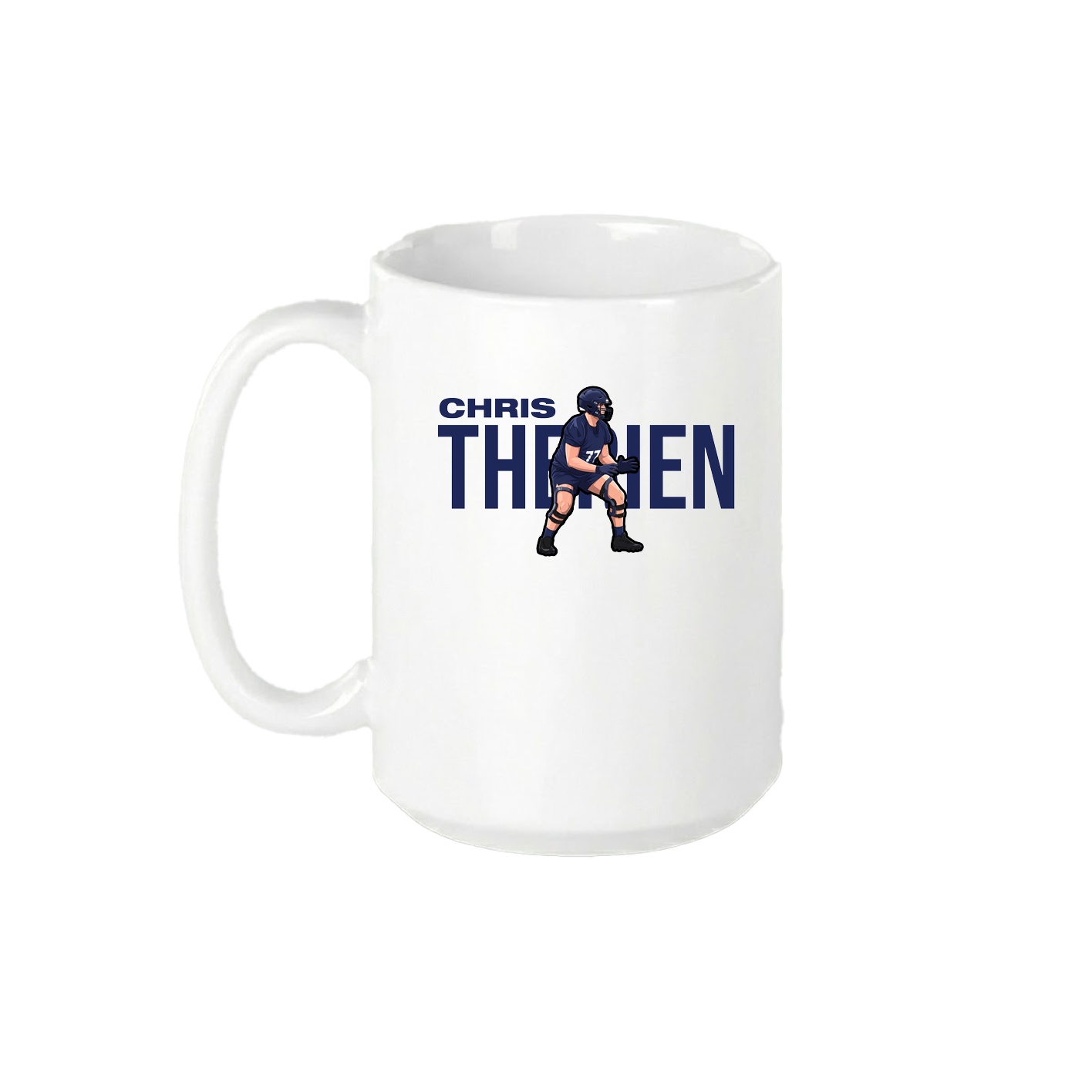 15oz Coffee Mug — Player Name in White