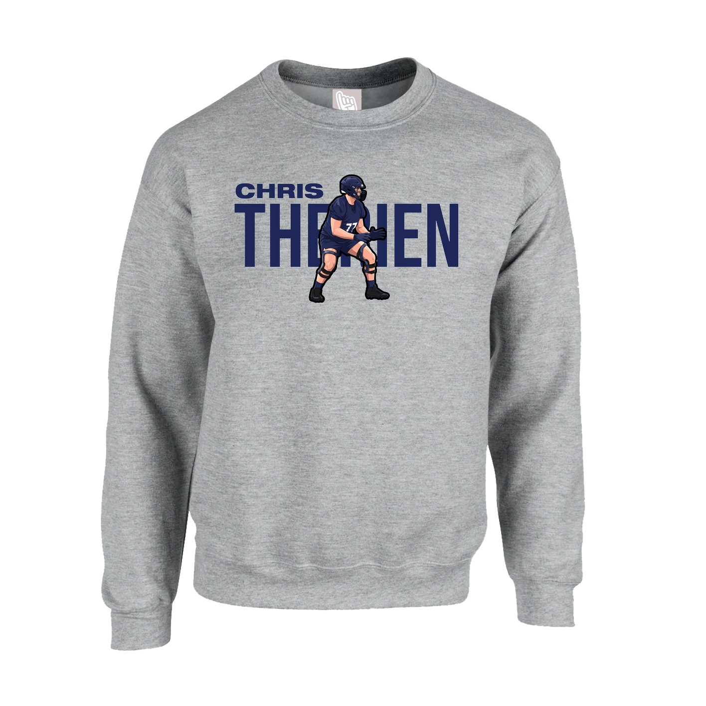 Fleece Crew — Player Name in Grey