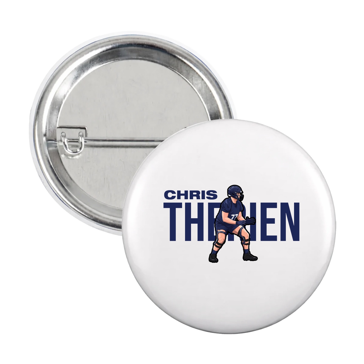 Game Day Button — Player Name in White