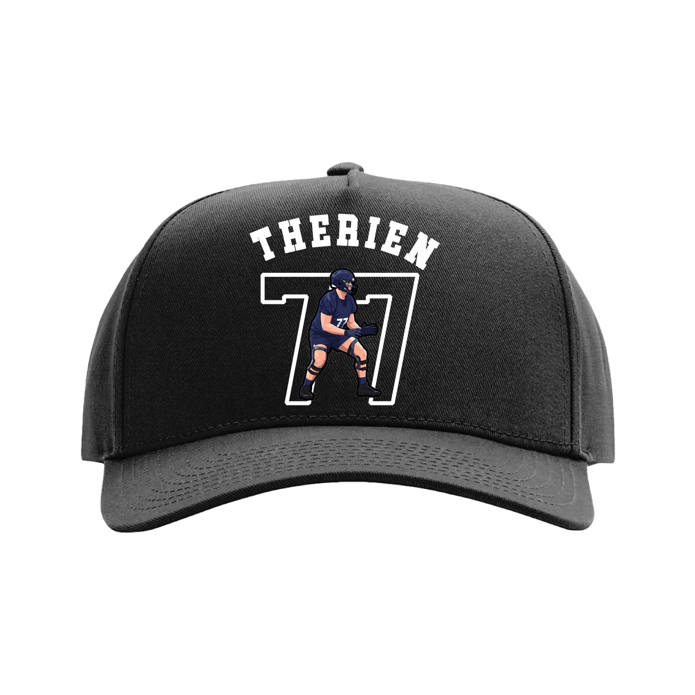 Full Fabric Five-Panel Champ Cap — Shirsey Arch in Black