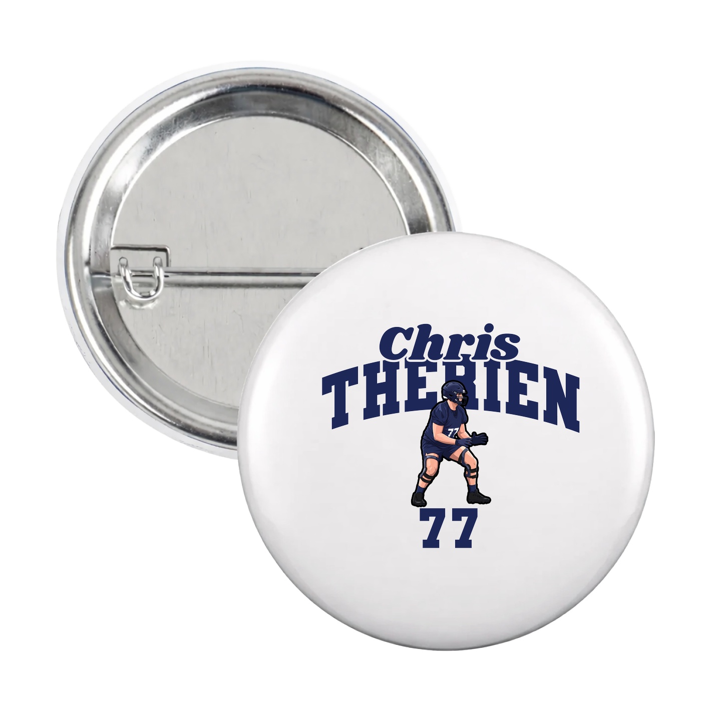 Game Day Button — Signature Arch in White