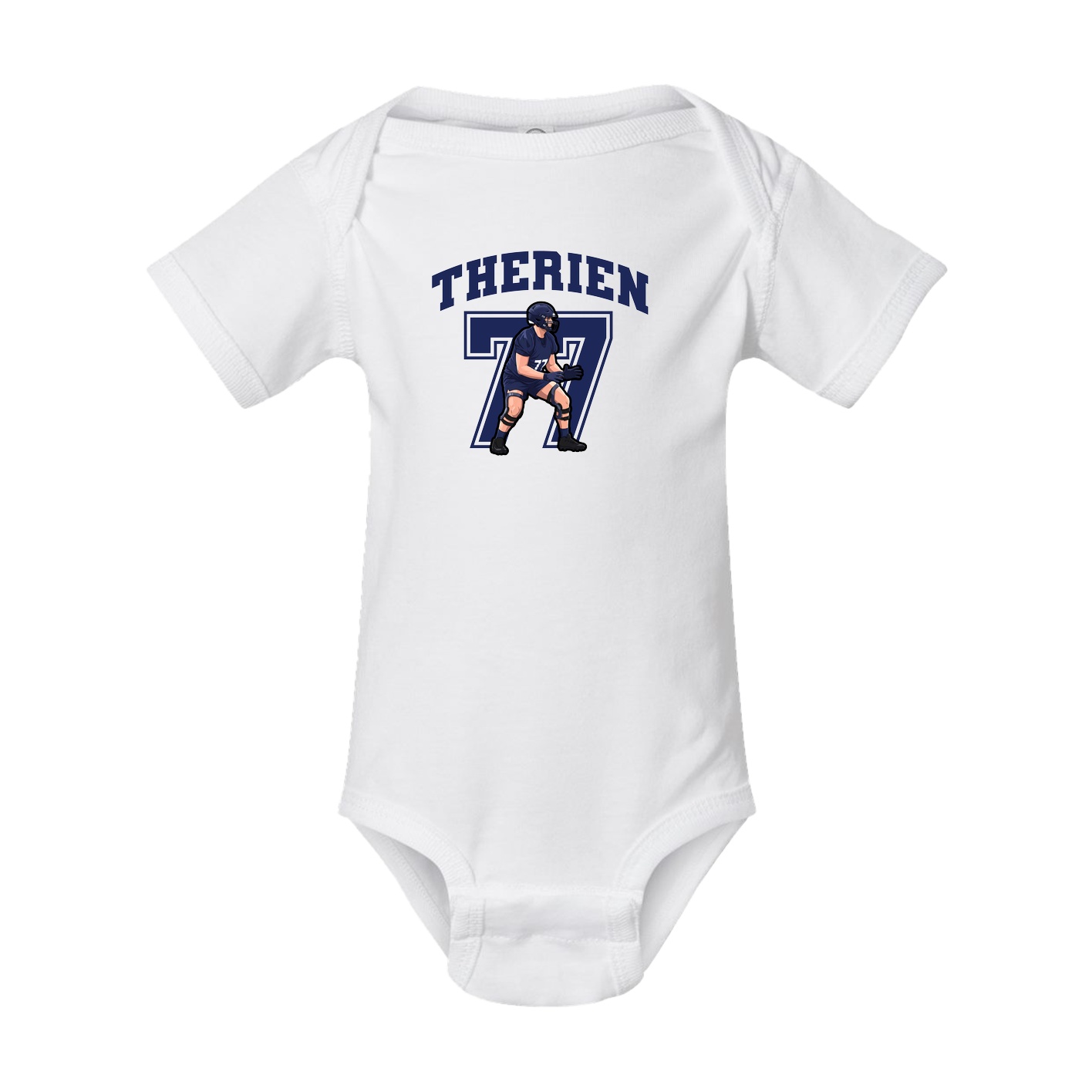 Baby Onesie — Number in White