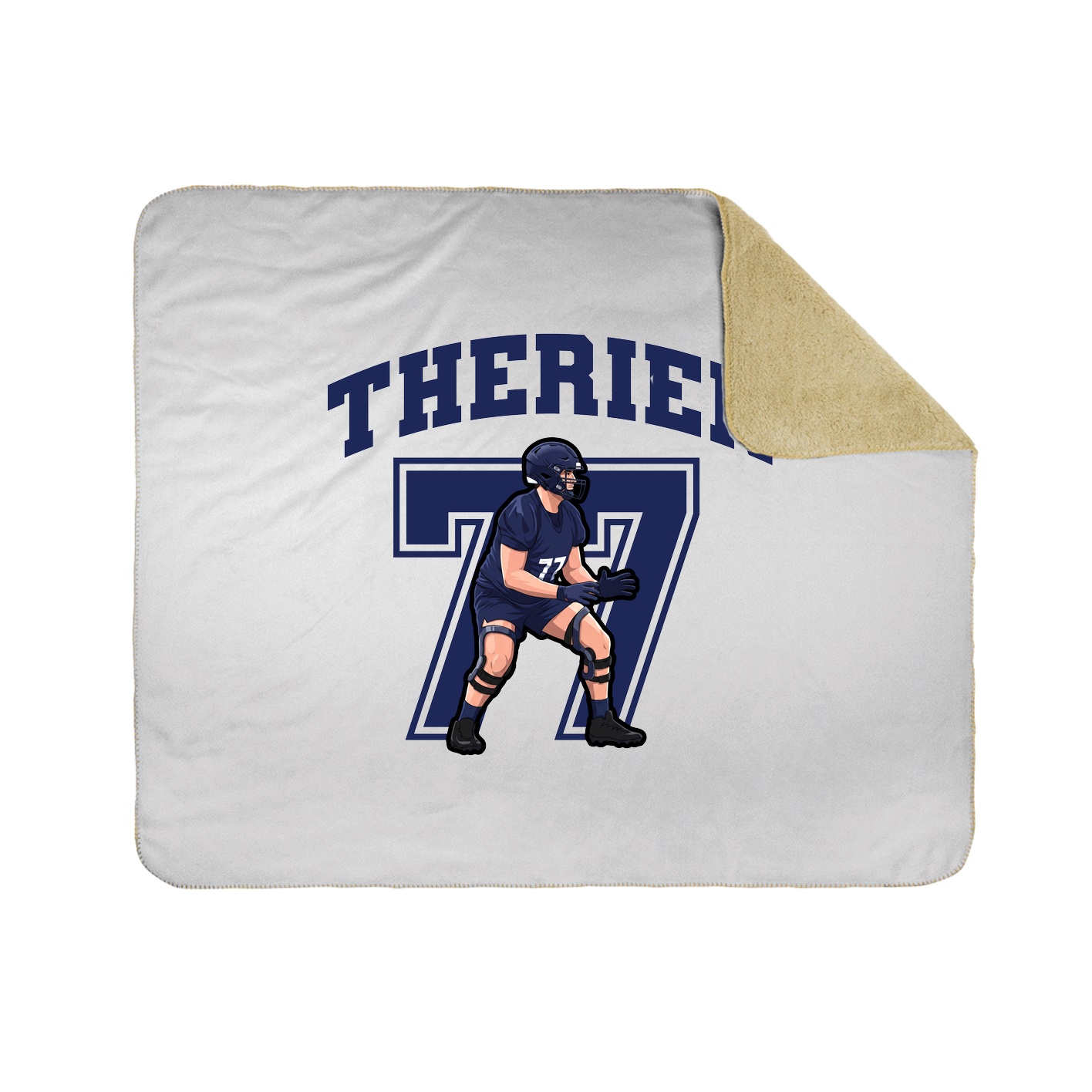 Throw Blanket — Number in White