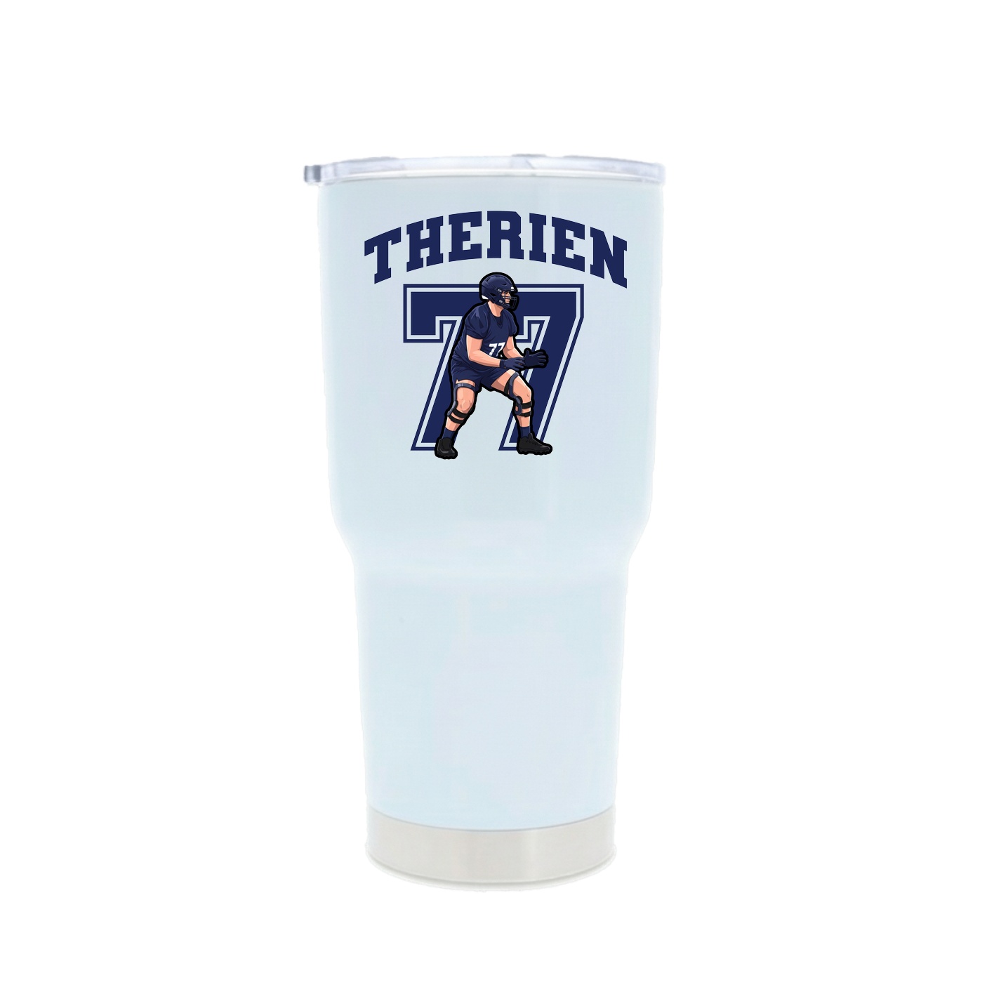 30oz Stainless Steel Tumbler — Number in White