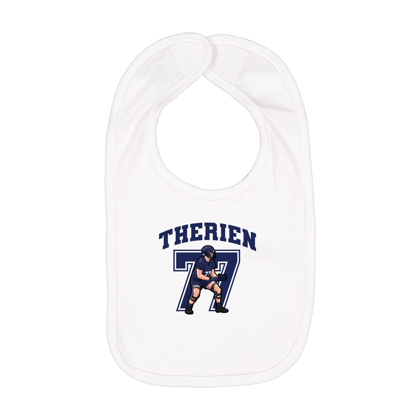 Infant Bib — Number in White
