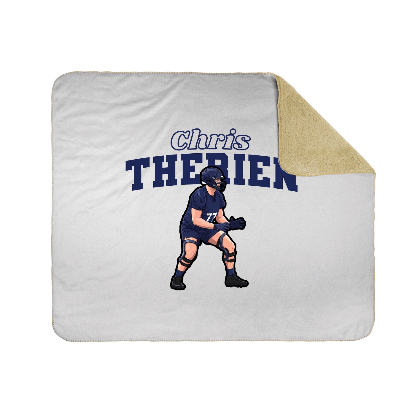 Throw Blanket — Name Arch in White