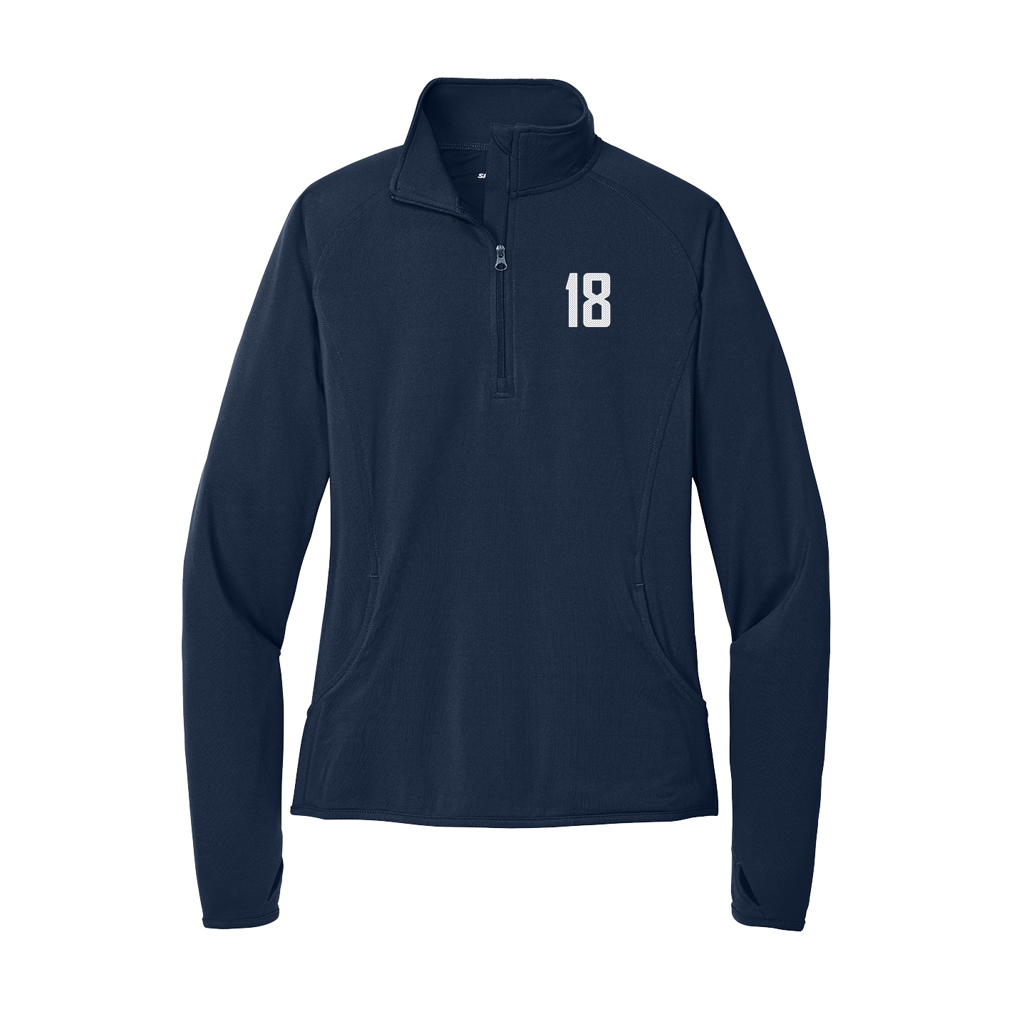 Women's Q-Zip Pullover — Front Shirsy in Navy