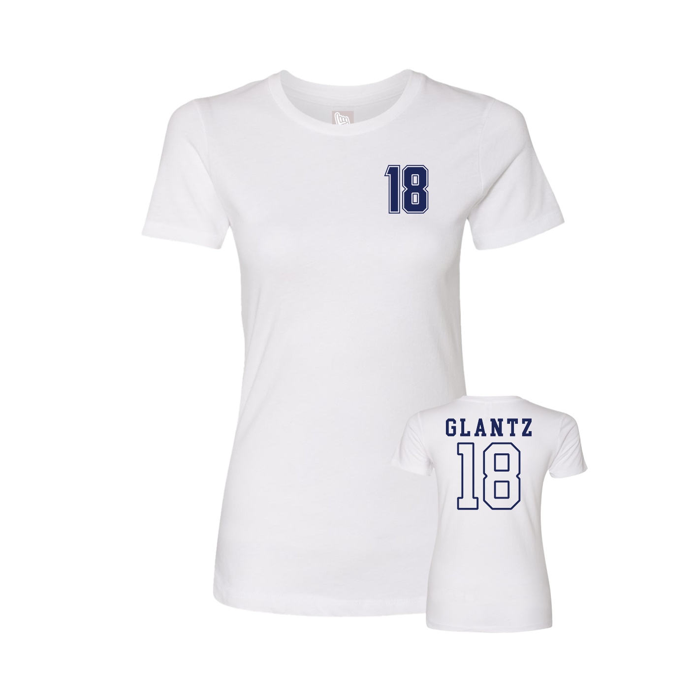 Womens Tee — Chest Back in White
