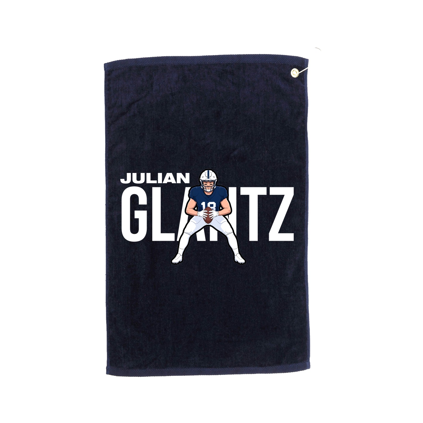 Golf Towel — Player Name in Navy
