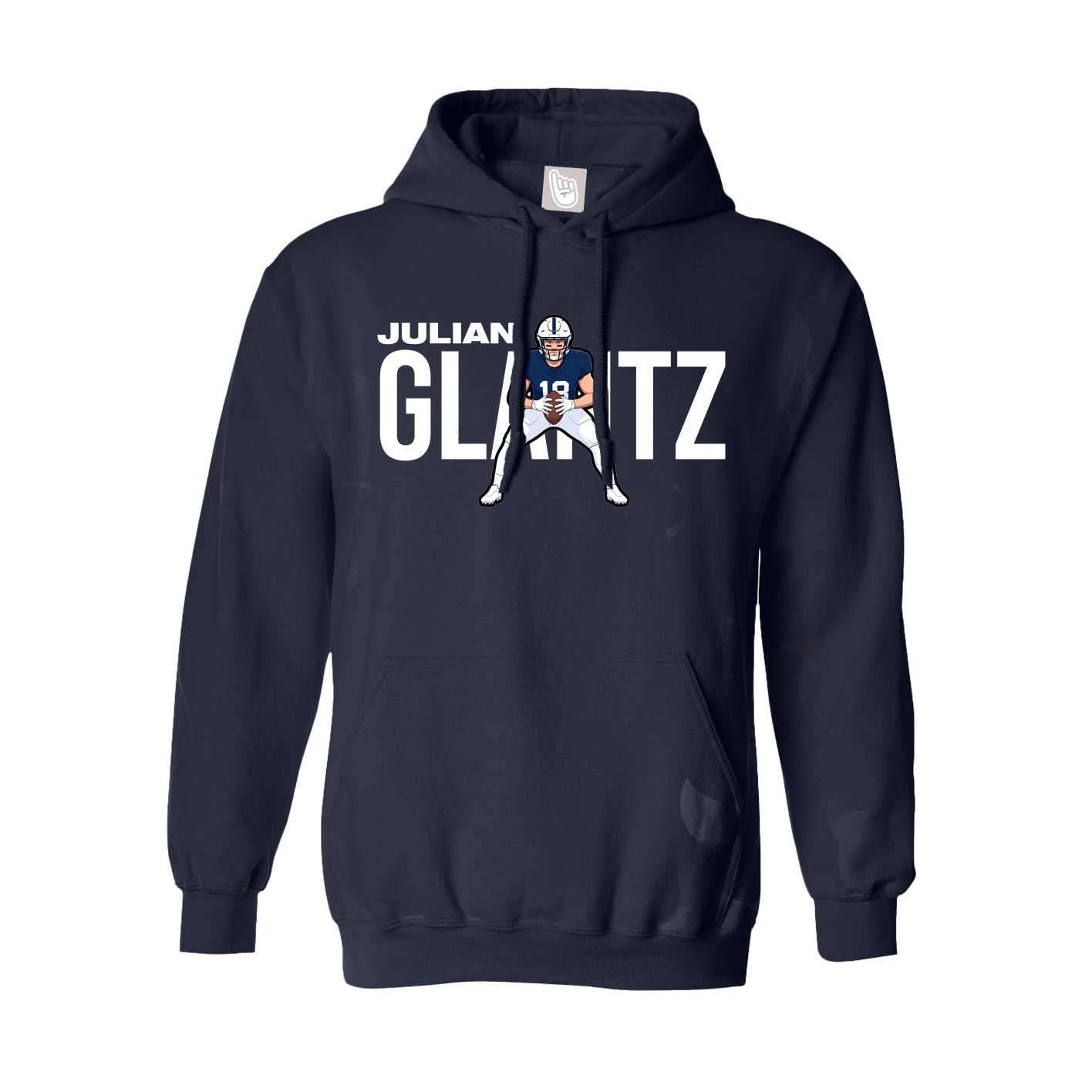 Youth Hoodie — Player Name in Navy