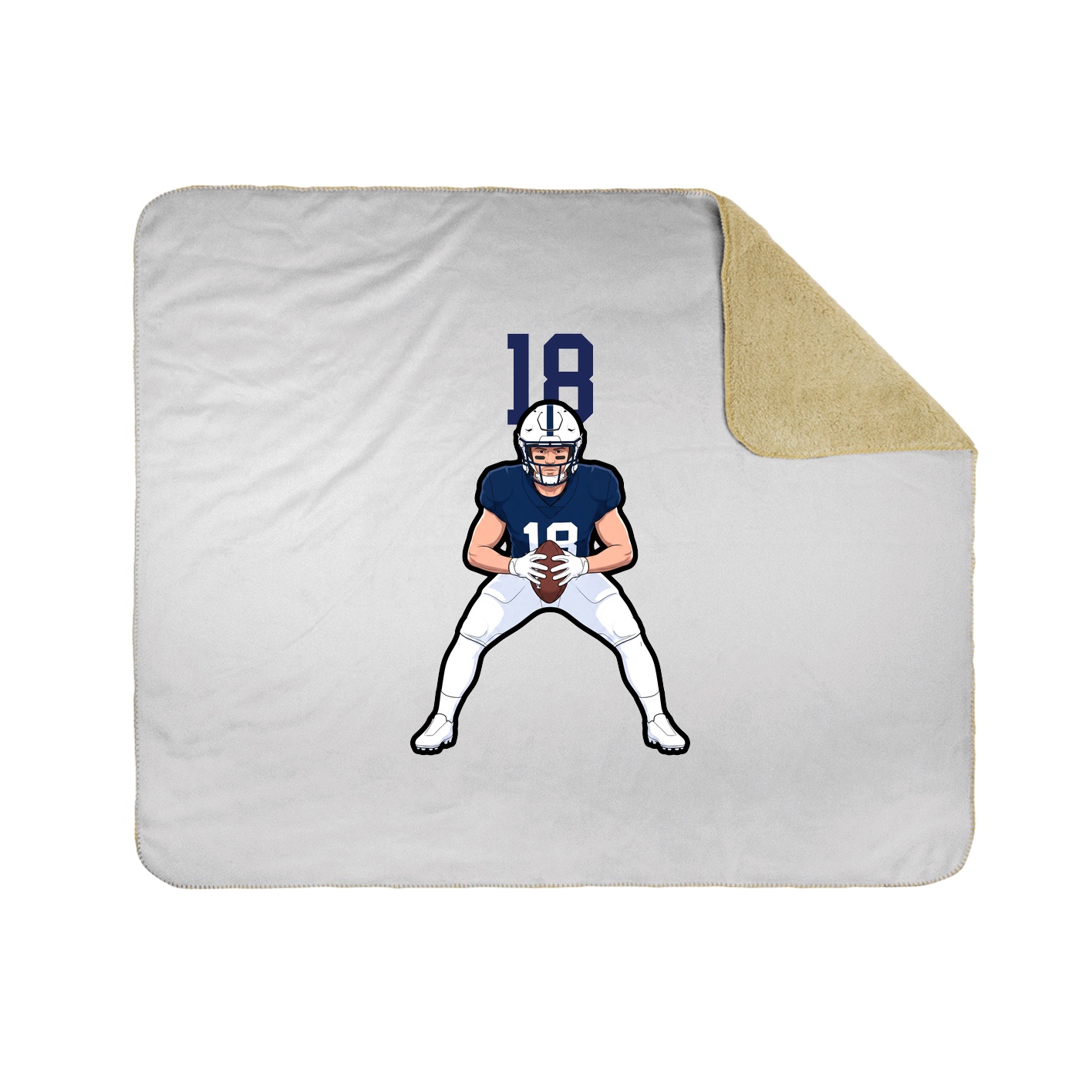 Throw Blanket — Number Top in White