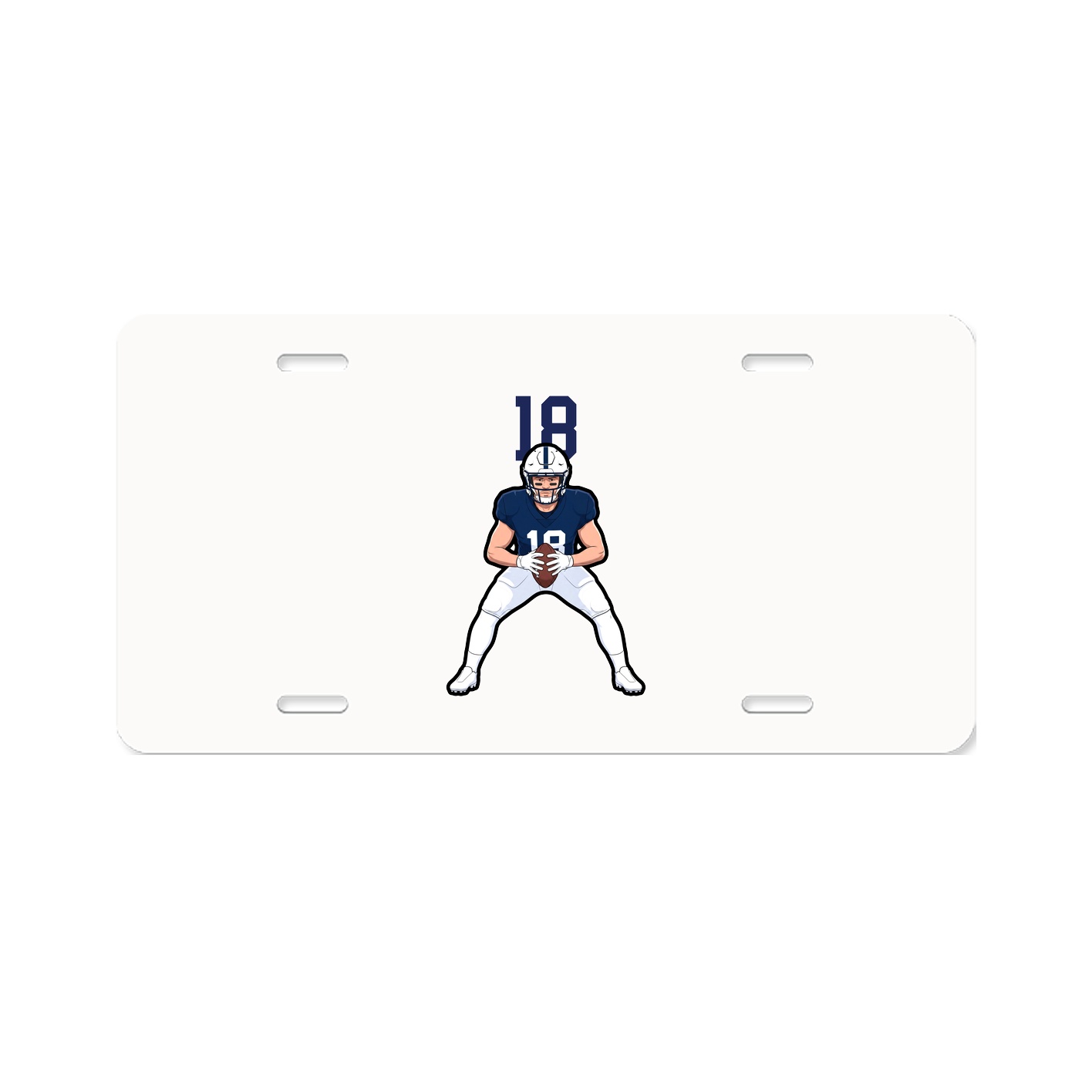 License Plate — Number Top in Classic