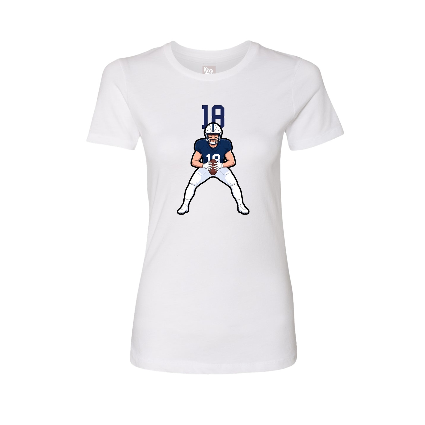 Fitted Women's Tee — Number Top in White