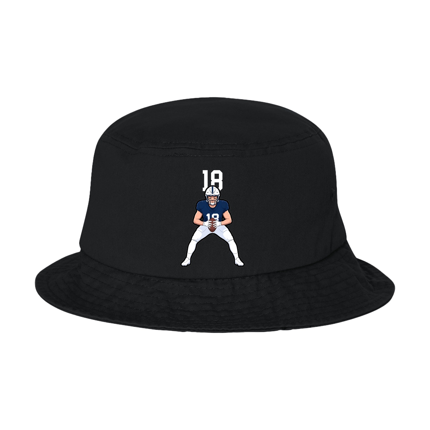 Bucket Cap — Number Top in Black