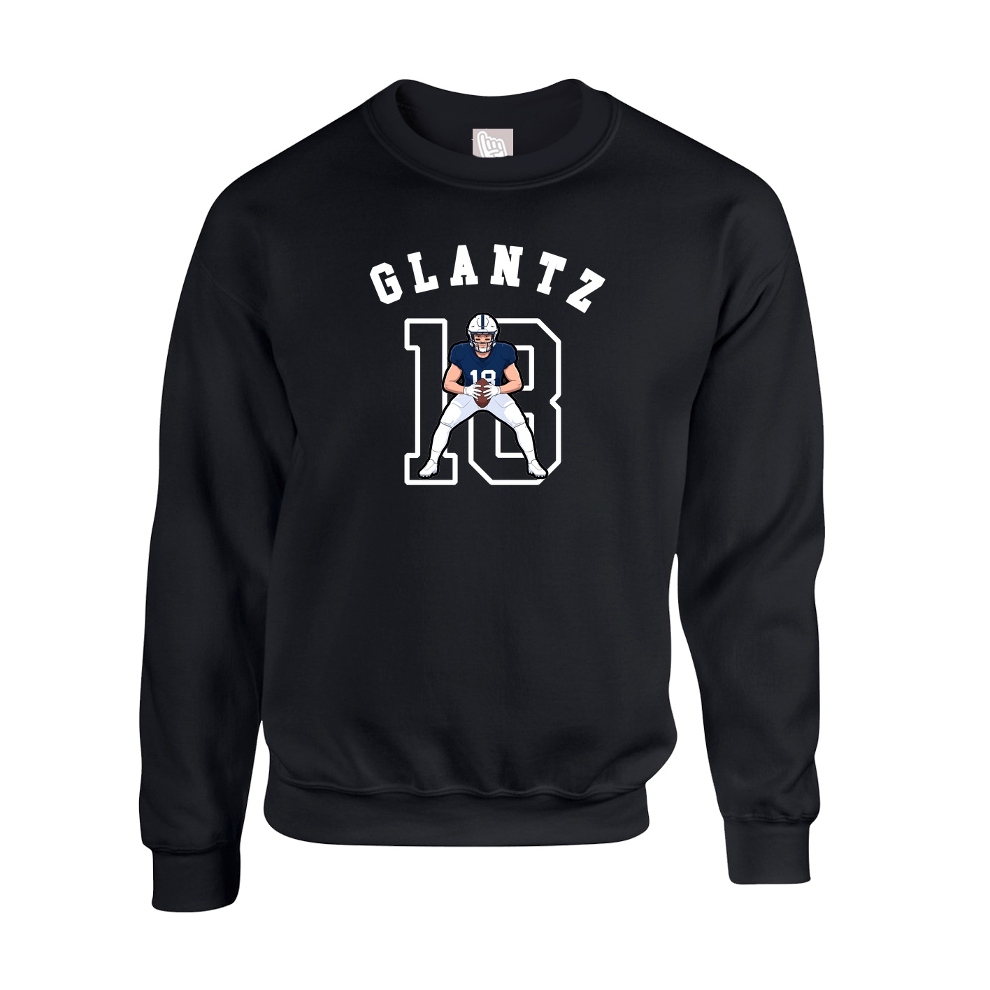 Fleece Crew — Shirsey Arch in Black