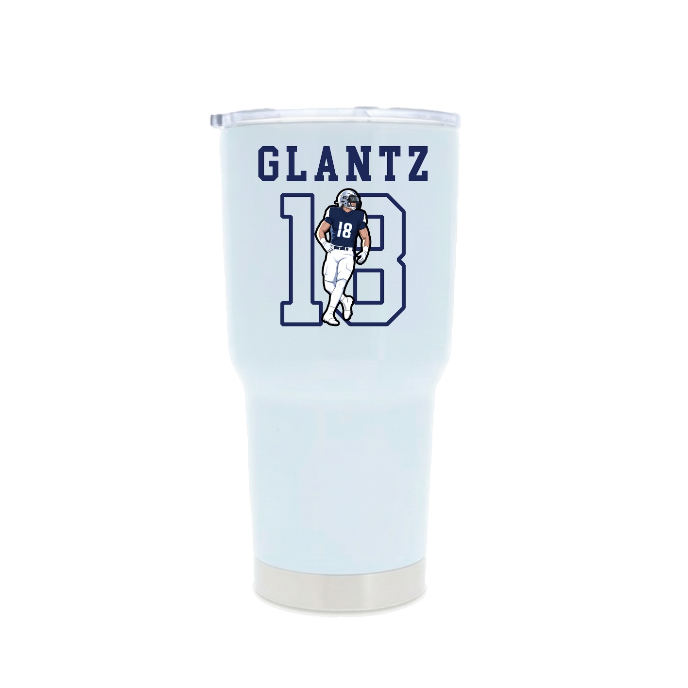 30oz Stainless Steel Tumbler — Shirsey in White