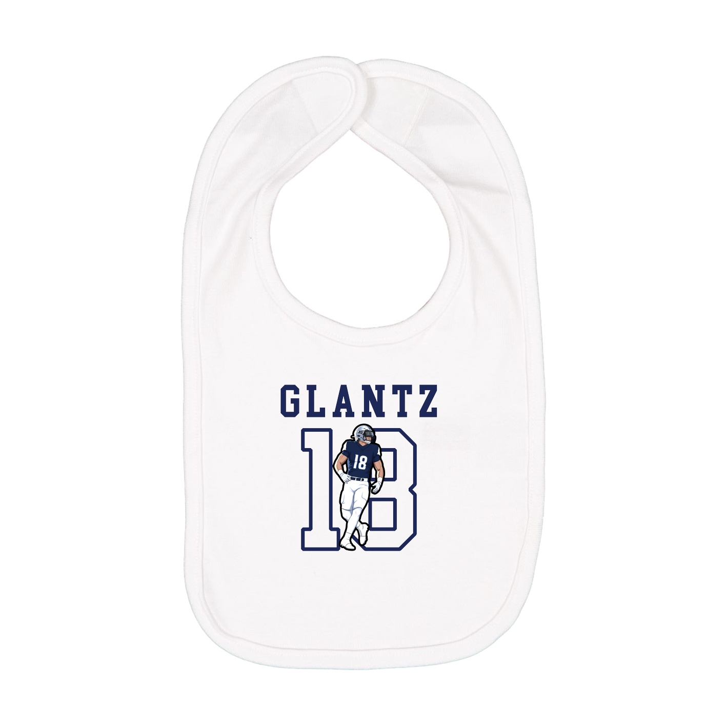 Infant Bib — Shirsey in White