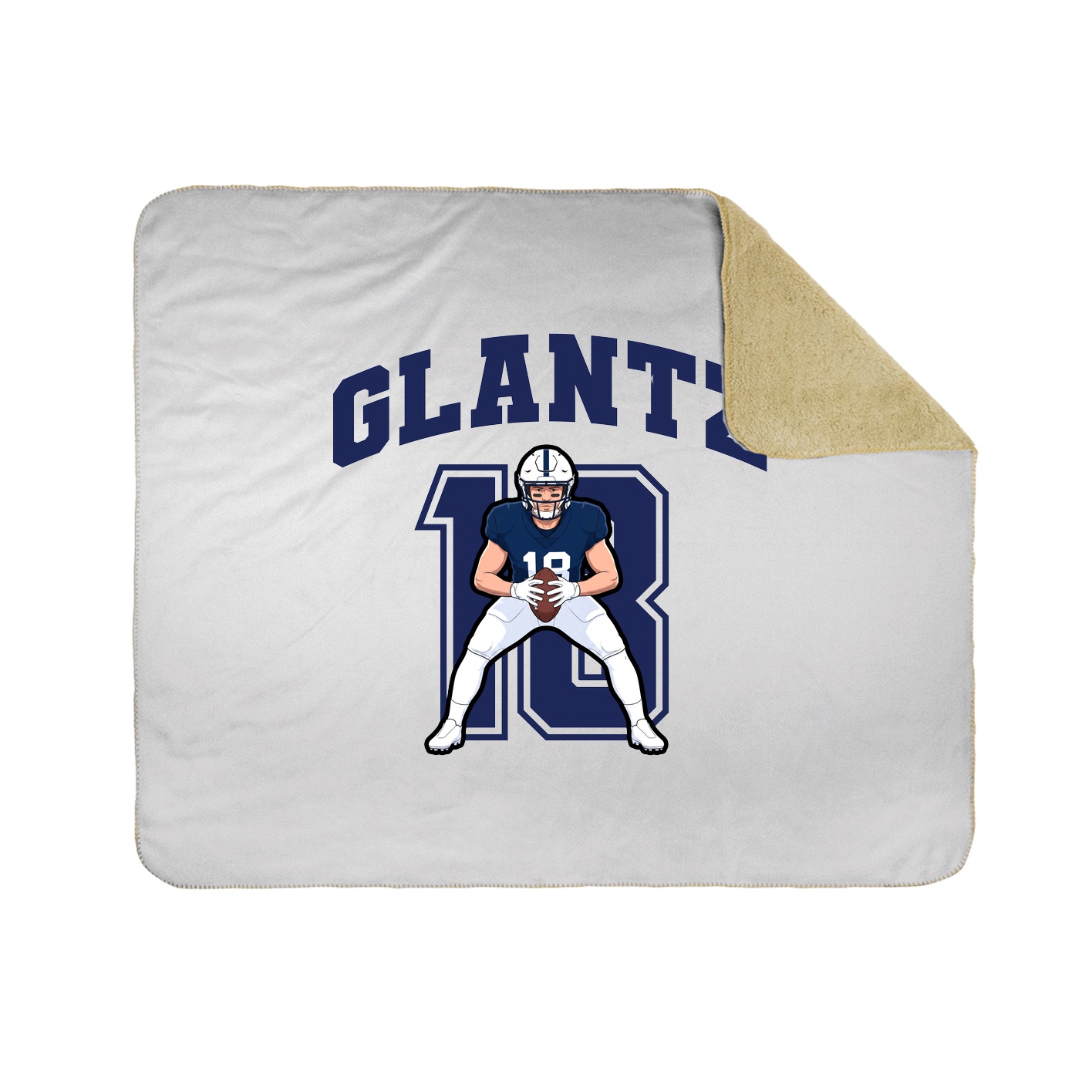 Throw Blanket — Number in White