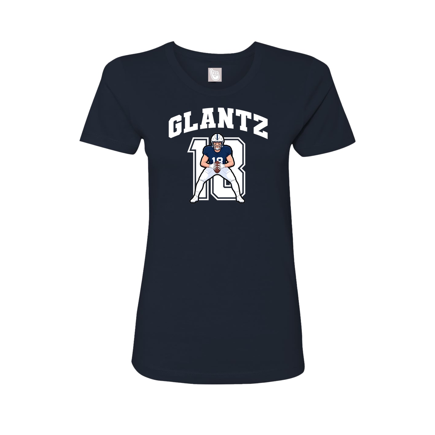 Fitted Women's Tee — Number in Navy