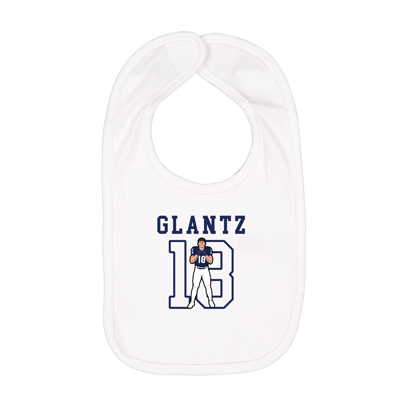 Infant Bib — Shirsey in White