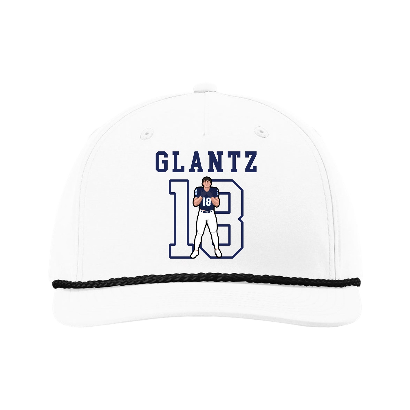 Five-Panel Classic Rope Cap — Shirsey in White