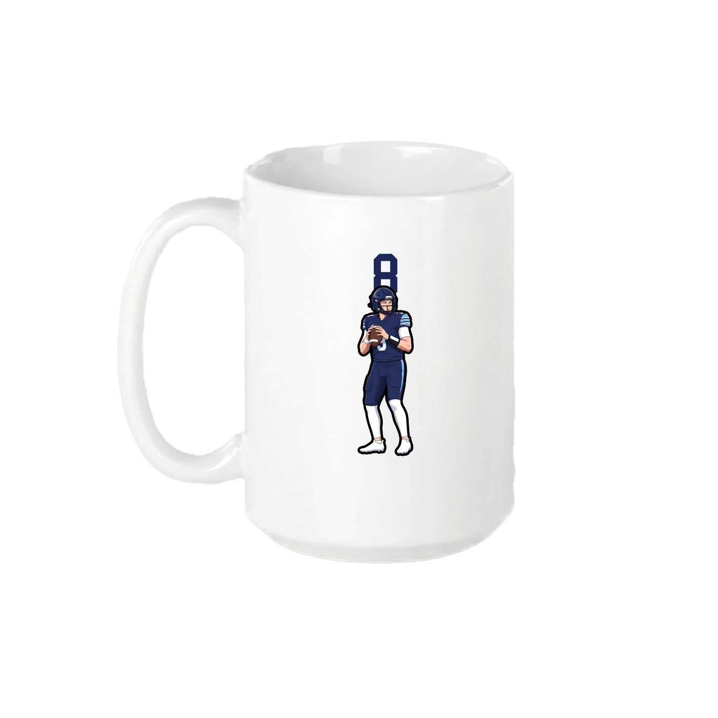 15oz Coffee Mug — Number Top in White