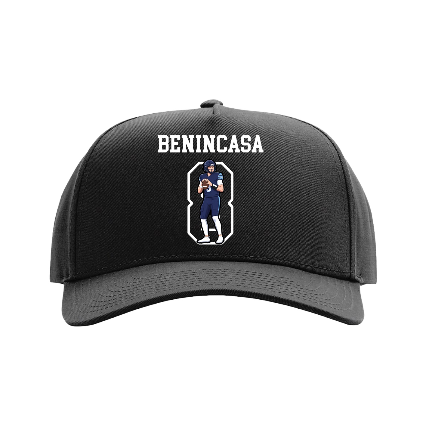 Full Fabric Five-Panel Champ Cap — Shirsey in Black
