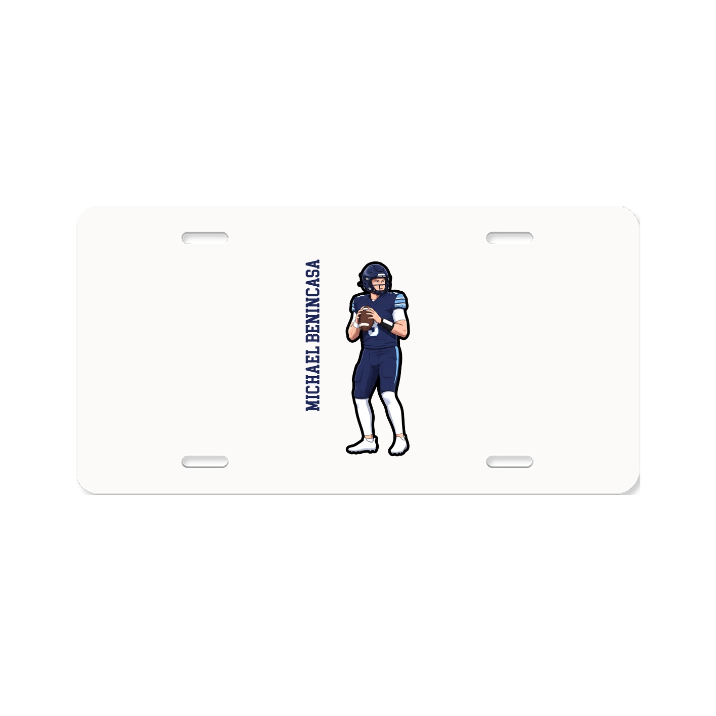 License Plate — Name Vertical in Classic