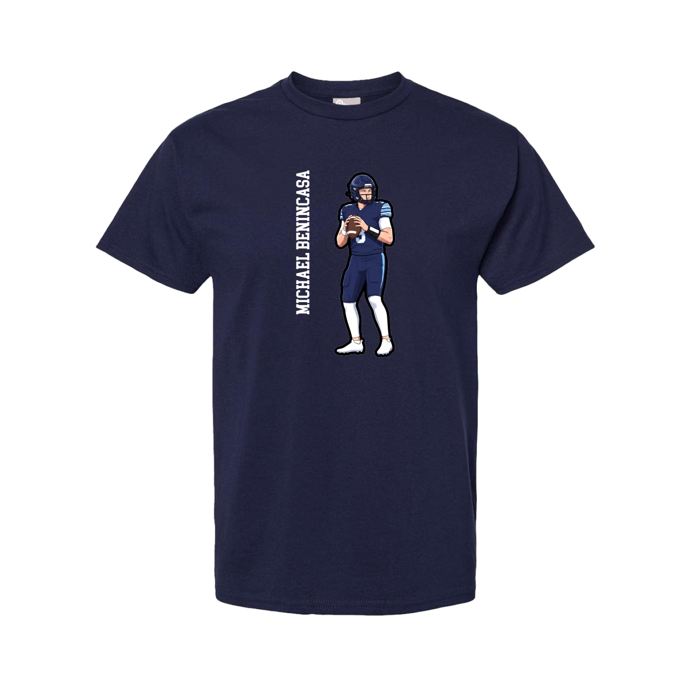 Youth Tee — Name Vertical in Navy