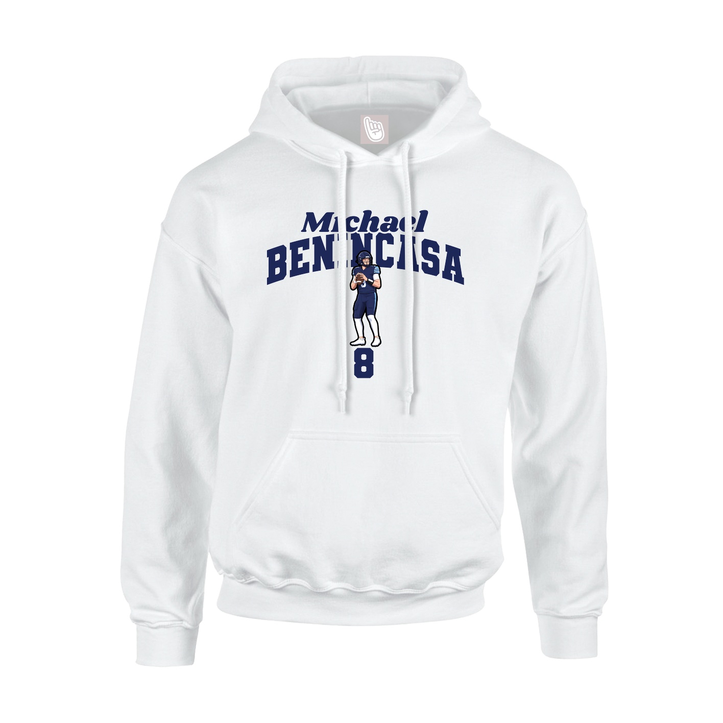 Hoodie — Signature Arch in White